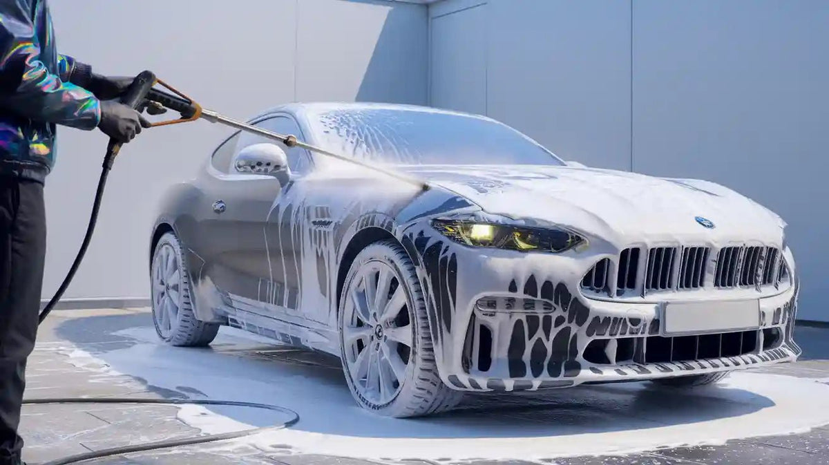 Step-by-step guide to using snow foam with a pressure washer